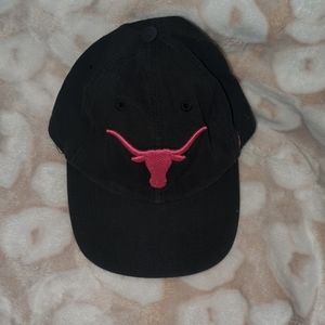 Texas Longhorns hat, baseball cap, black and pink. Adjustable strap. '47 brand